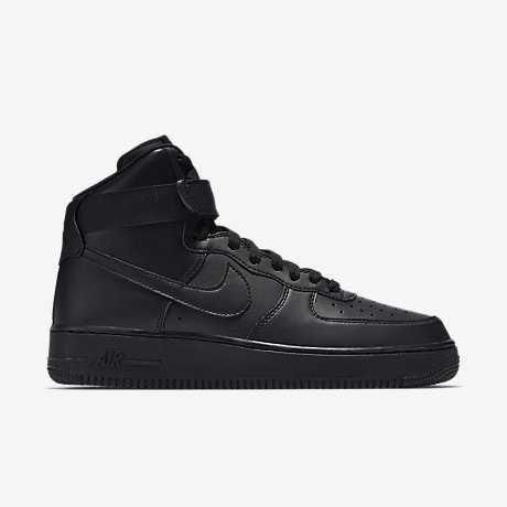 nike air force 1 high-top women shoes-all black